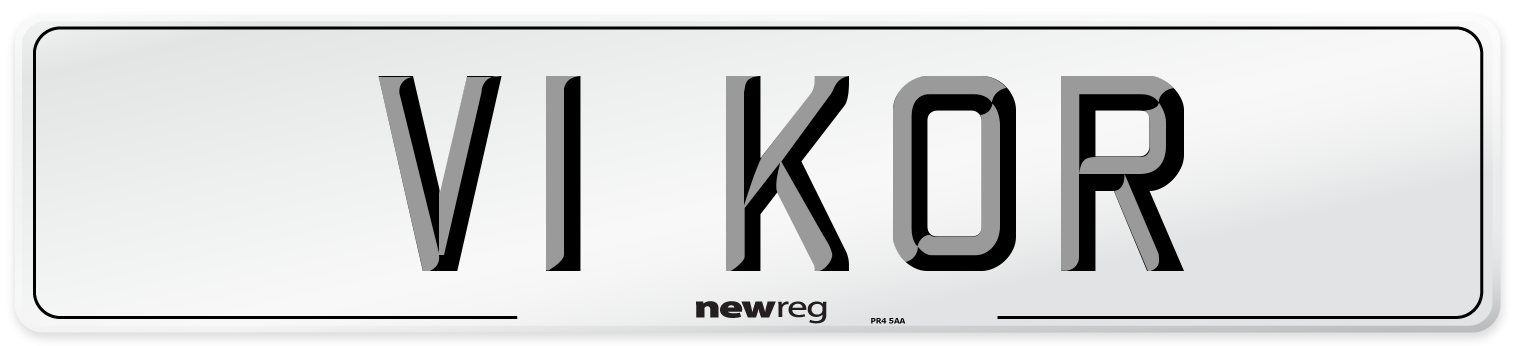 V1 KOR Number Plate from New Reg